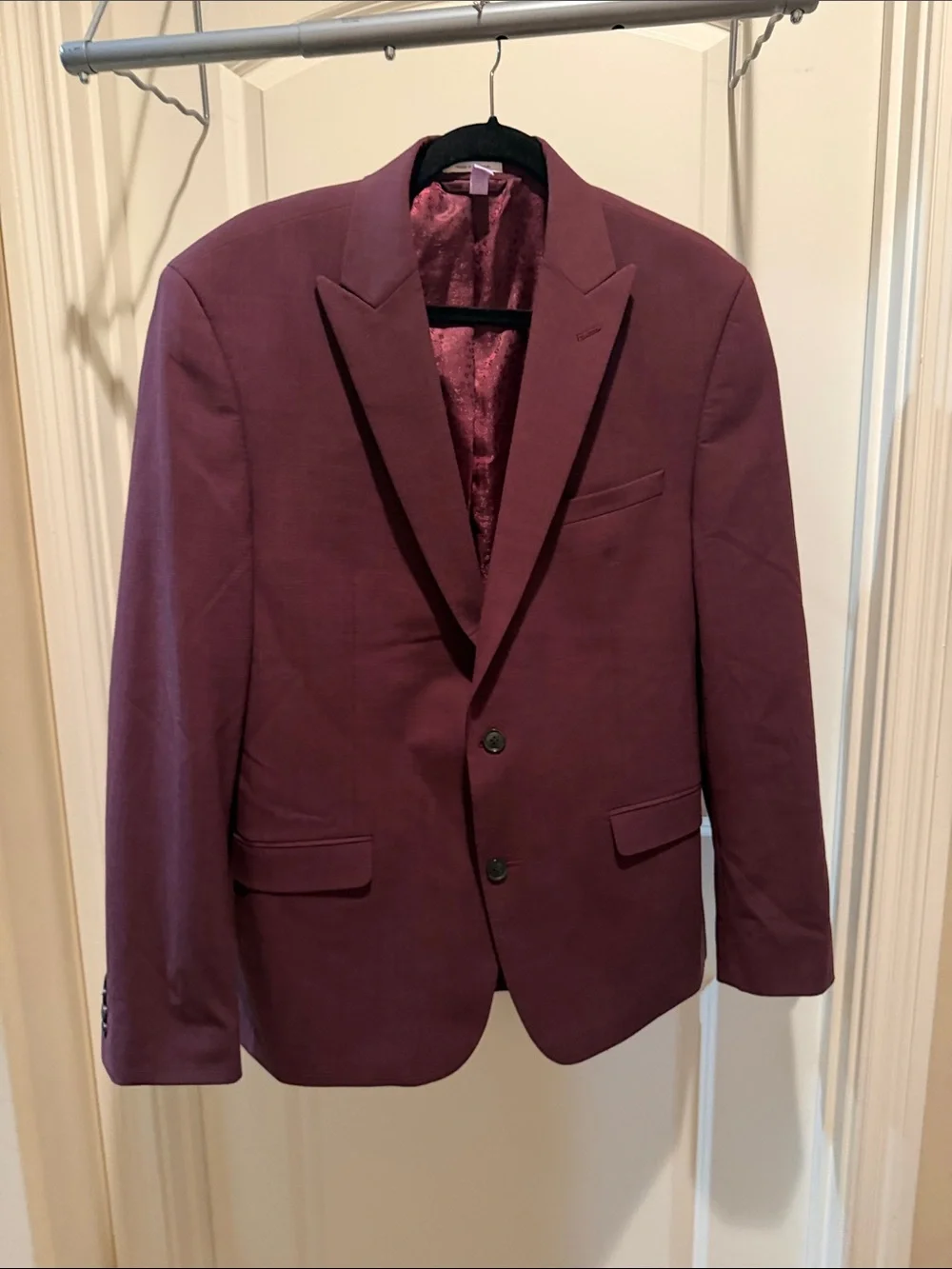 Bar III Men's Plum Sport Coat Blazer